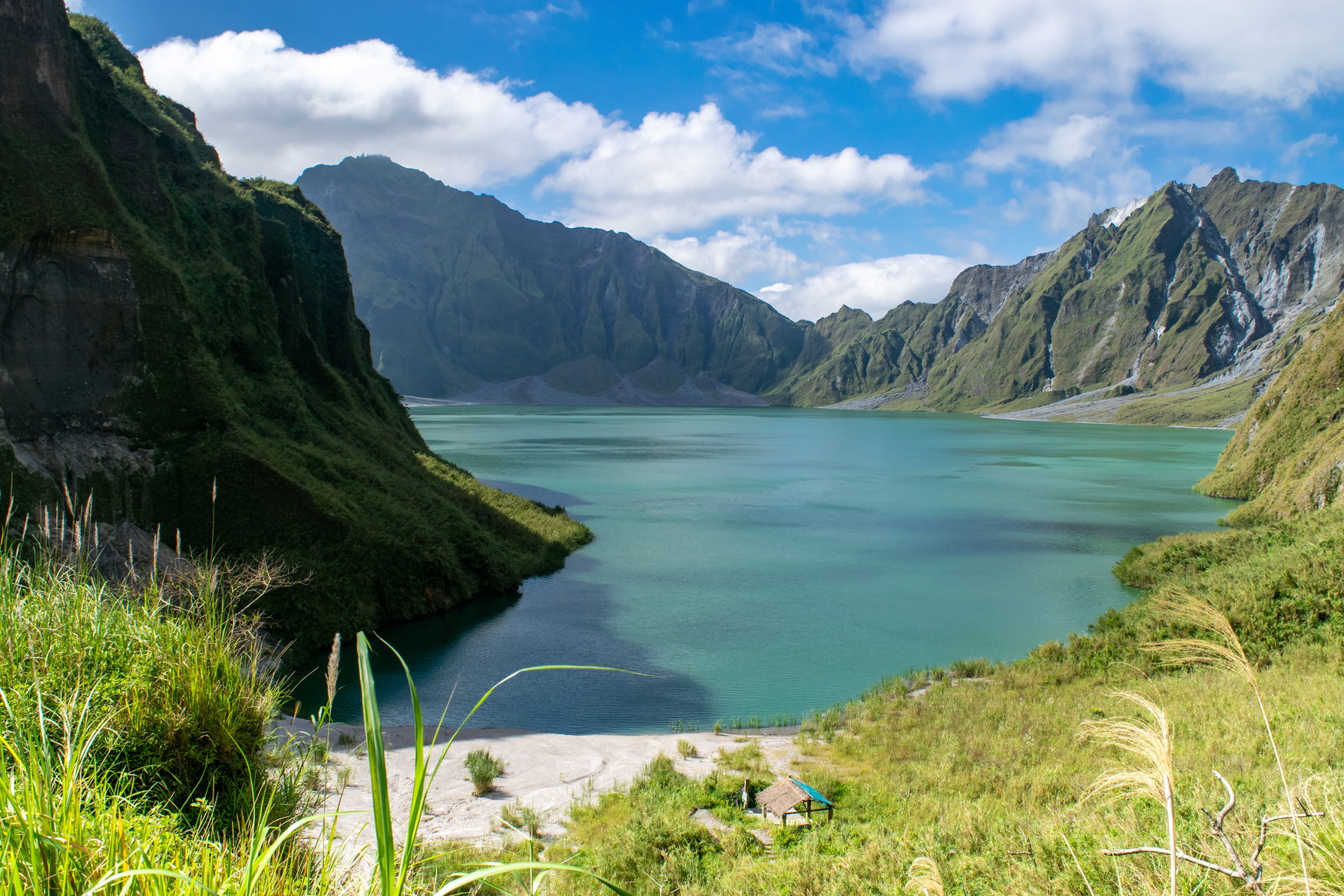 Crater Lake of Mt. Pinatubo (Wide Shot)